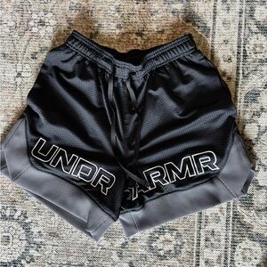 Under Armour Men’s Black and Gray Athletic Shorts